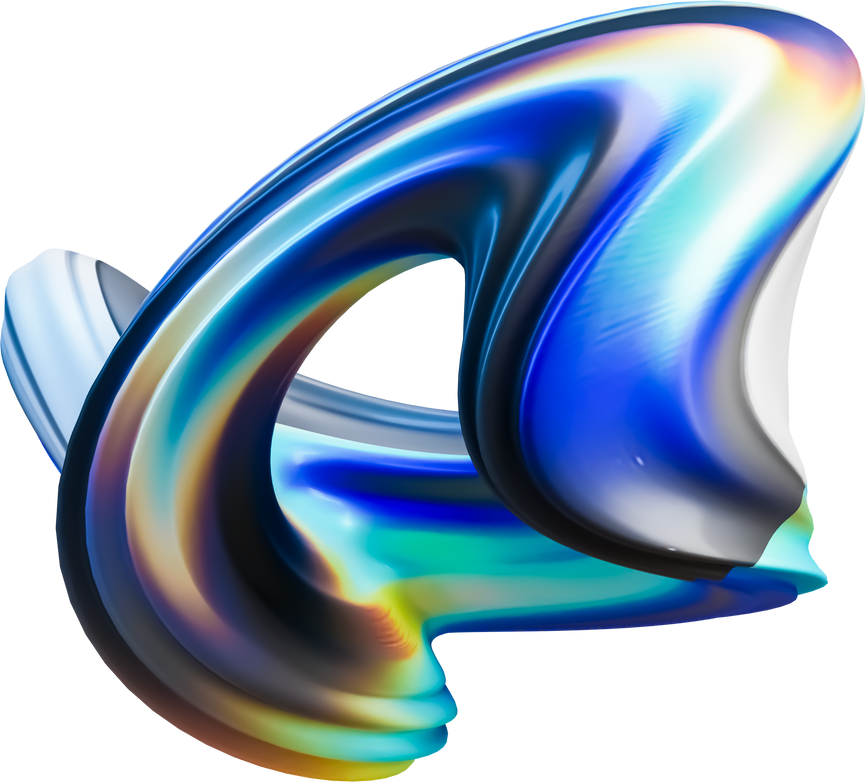 3D Holographic Fluid Shape Illustration
